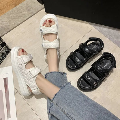 Women's Korean Style Thong Platform Sandals – Casual Beach Shoes 2024