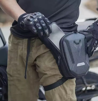 حقيبة أرجل لركوب الدراجات - هيكل صلب من مادة إيثيلين فينيل أسيتات مقاوم للماء، وحامل للهاتف .حقيبة خصر لركوب الدراجات