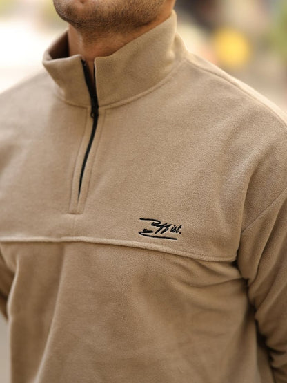 بلوفر رجالي من الصوف بنصف سحاب - تصميم عصري ومريح للأنشطة اليومية