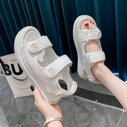 Women's Korean Style Thong Platform Sandals – Casual Beach Shoes 2024