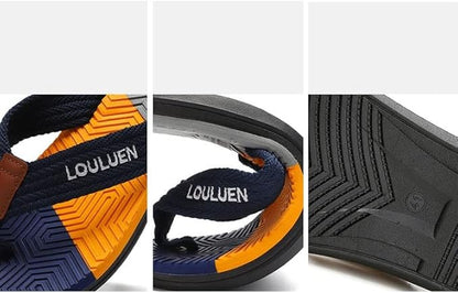 صنادل رجالية مريحة متينة جدا، صنادل كاجوال مضادة للانزلاق للمشي في الداخل والخارج