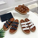 Women's leather sandal with a comfortable sole