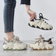 Thick sole summer shoes for women. Comfortable flat lace-up casual shoes.