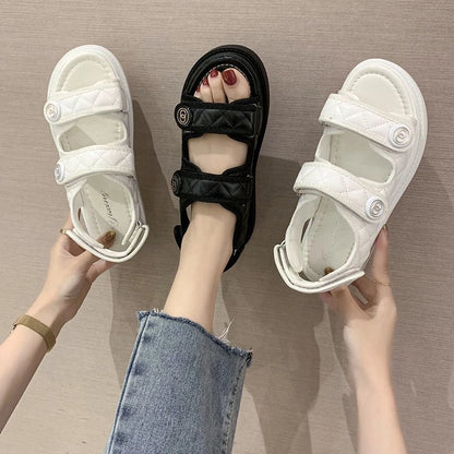 Women's Korean Style Thong Platform Sandals – Casual Beach Shoes 2024